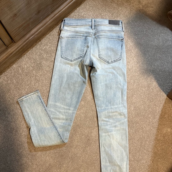 Express Women’s Mid Rise Skinny Jean Jeggings in Light Blue size 0R - Picture 10 of 12